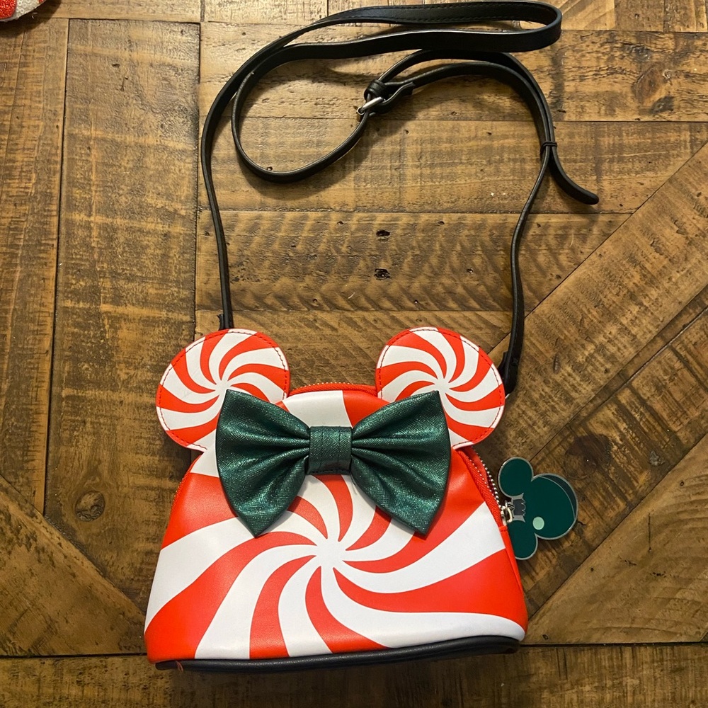 Mickey Mouse Candy Cane Swirl Crossbody Bag